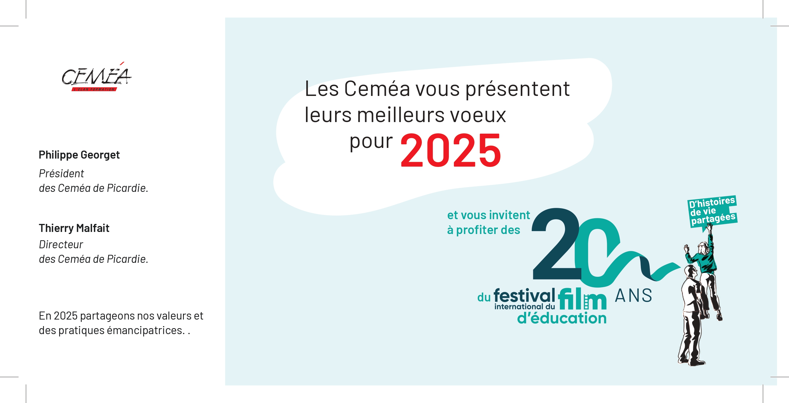 Picardie à Jour Réseau   Carte De Voeux 2025   Formulaire   Avec Traits De Coupe Ajour Page 0001